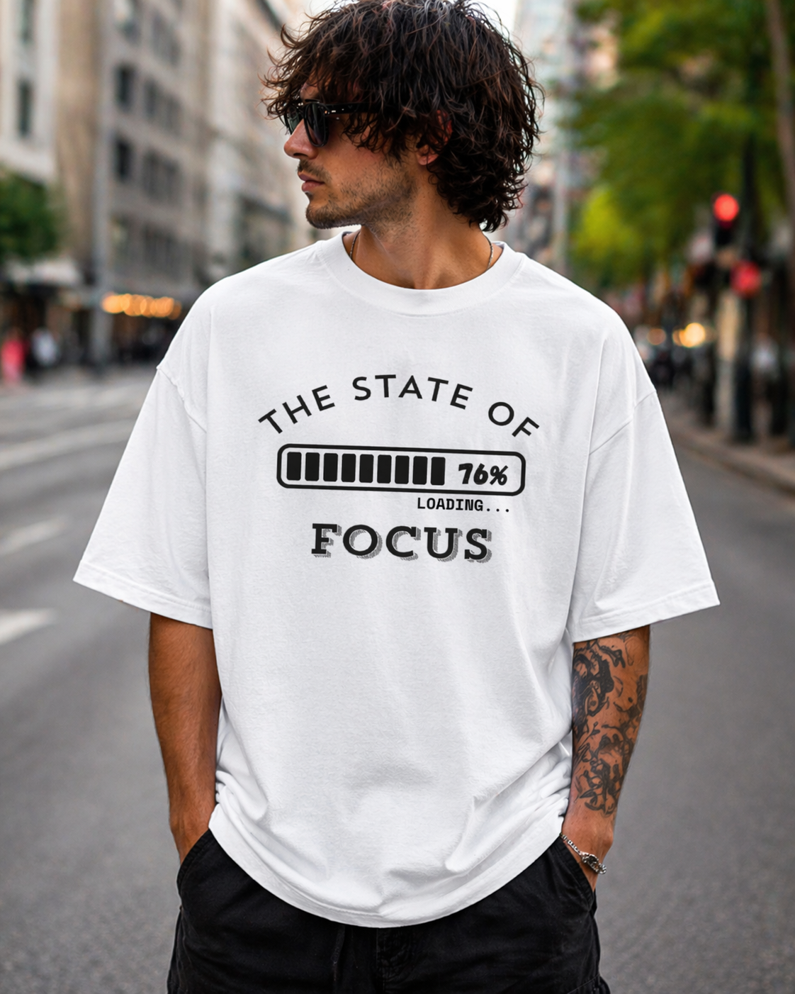 Premium Focus Oversized French Tee